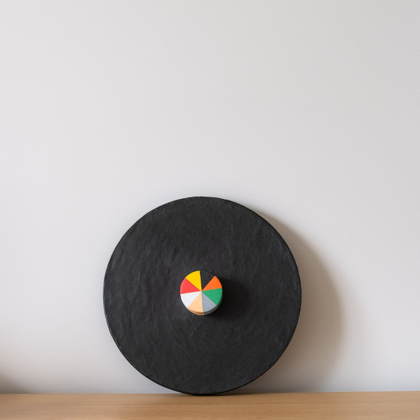 Bauhaus Bloom – Modern Geometric Wall Sculpture with Vibrant Center | Olshbau - Olshbau
