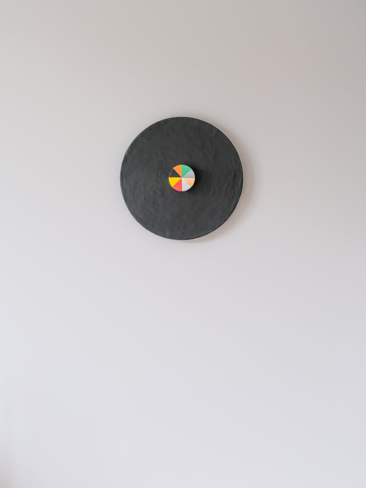 Bauhaus Bloom – Modern Geometric Wall Sculpture with Vibrant Center | Olshbau - Olshbau