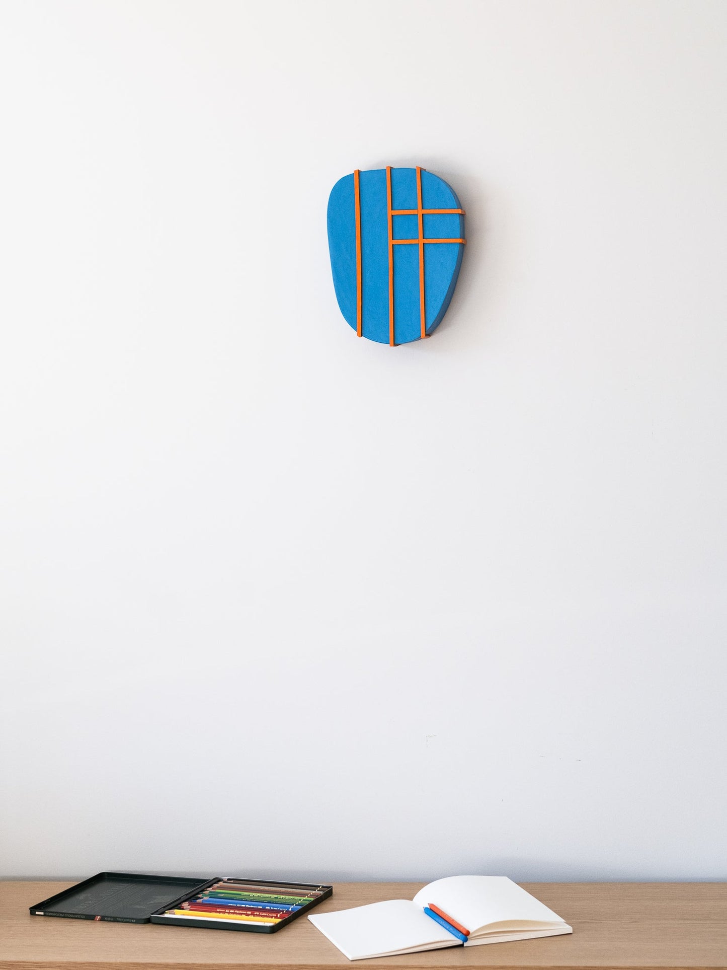 Blue & Orange Geometry Sculpture - Olshbau