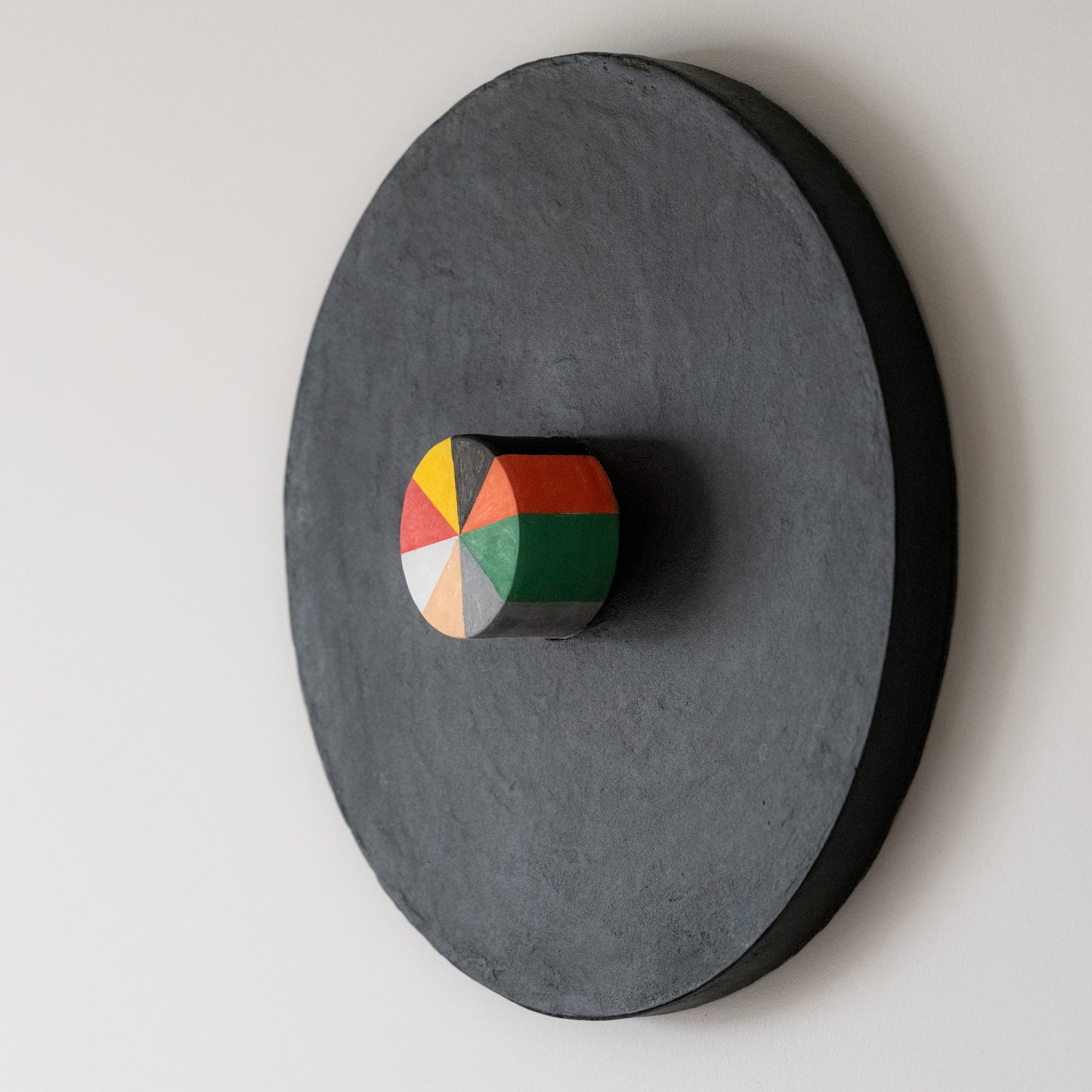 Bauhaus Bloom – Modern Geometric Wall Sculpture with Vibrant Center | Olshbau - Olshbau