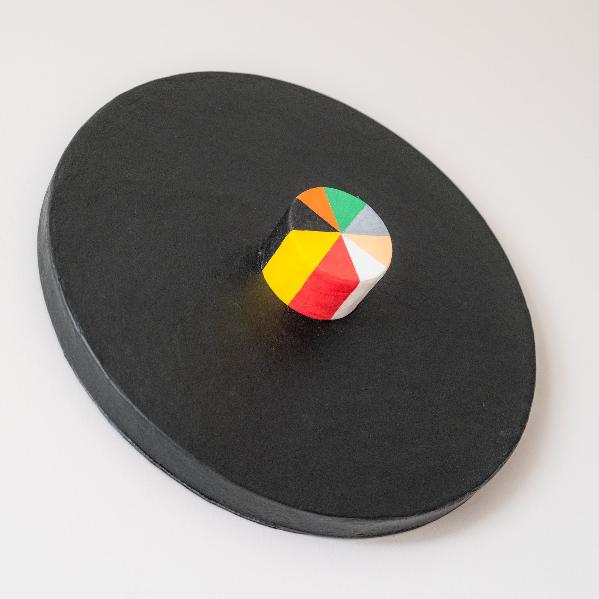 Bauhaus Bloom – Modern Geometric Wall Sculpture with Vibrant Center | Olshbau - Olshbau