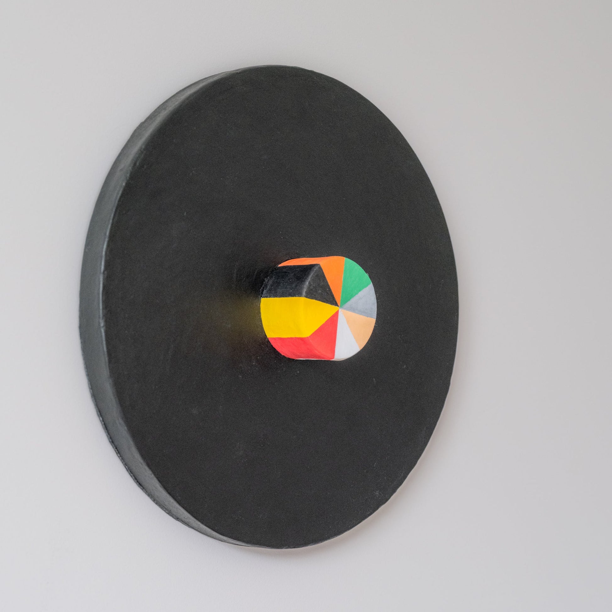 Bauhaus Bloom – Modern Geometric Wall Sculpture with Vibrant Center | Olshbau - Olshbau