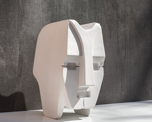 Geometric Robot Head Sculpture – Bauhaus Bust - Olshbau