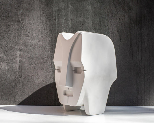 Geometric Robot Head Sculpture – Bauhaus Bust - Olshbau