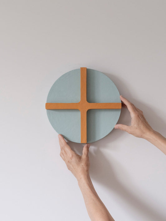 Round Cross – Geometric Wall Sculpture by Olshbau - Olshbau