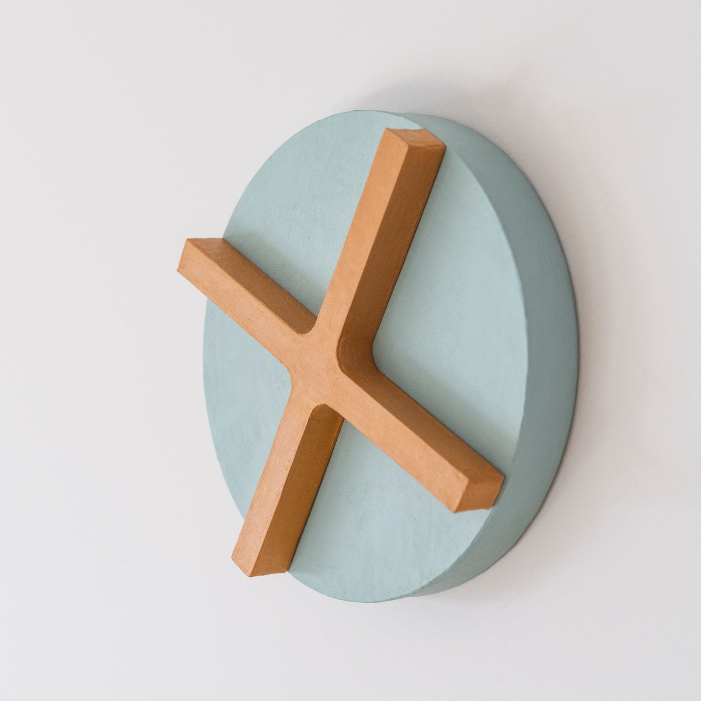 Round Cross – Geometric Wall Sculpture by Olshbau - Olshbau